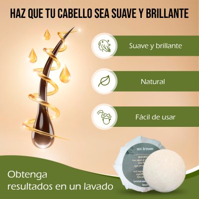 2 Pastillas Champú Sólido con Masajeador – Pelo Seco - Imagen 4