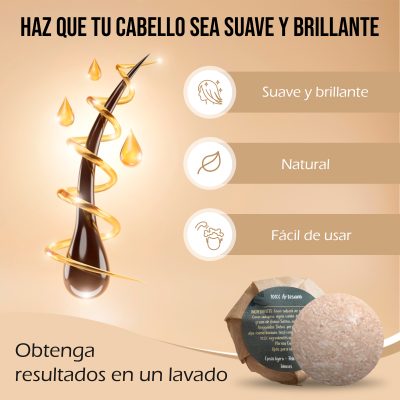 2 Pastillas Champú Sólido con Masajeador – Pelo Rizado - Imagen 6