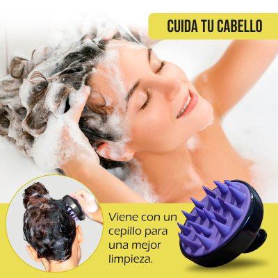 2 Pastillas Champú Sólido con Masajeador – Pelo Graso - Imagen 4