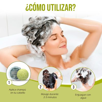 2 Pastillas Champú Sólido con Masajeador – Todo tipos de cabellos - Imagen 3