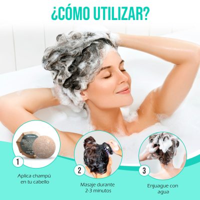 2 Pastillas Champú Sólido con Masajeador - Pelo Débil - Imagen 6